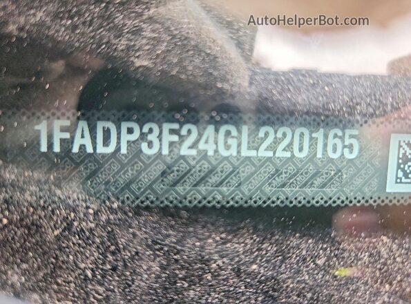 1FADP3F24GL220165 2016 FORD FOCUS Black ძრავის განყოფილების ხედი