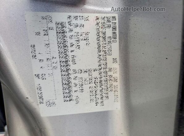 1FADP3F24GL276994 2016 FORD FOCUS Silver Vista de la etiqueta del VIN