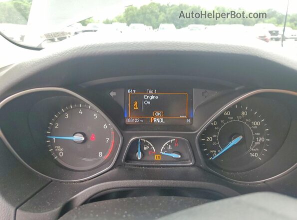1FADP3F25HL213839 2017 FORD FOCUS Gray Widok zestawu wskaźników