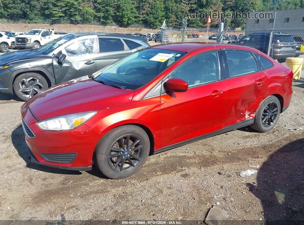 1FADP3F25JL252257 2018 FORD FOCUS Red წინა მარცხენა ხედი სამი მეოთხედიდან