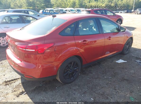 1FADP3F25JL252257 2018 FORD FOCUS Red უკანა მარჯვენა