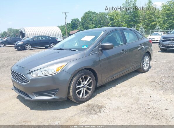 1FADP3F25JL301084 2018 FORD FOCUS Gray წინა მარცხენა ხედი სამი მეოთხედიდან