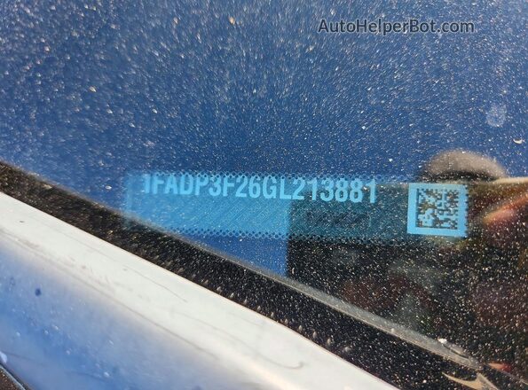 1FADP3F26GL213881 2016 FORD FOCUS Silver Vista del compartimento del motor