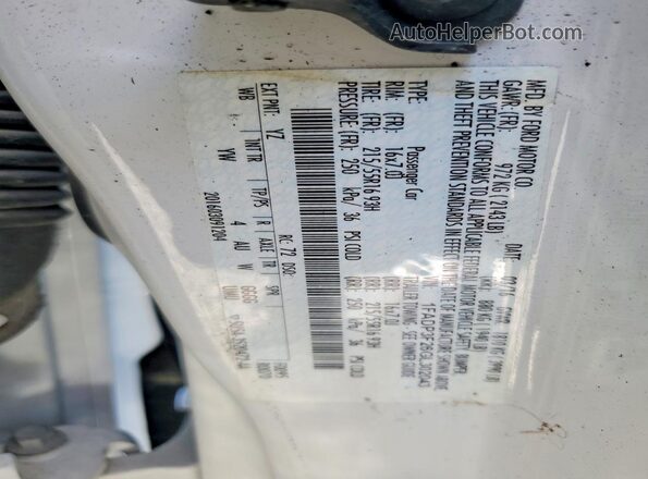 1FADP3F26GL302043 2016 FORD FOCUS White Widok naklejki z numerem VIN