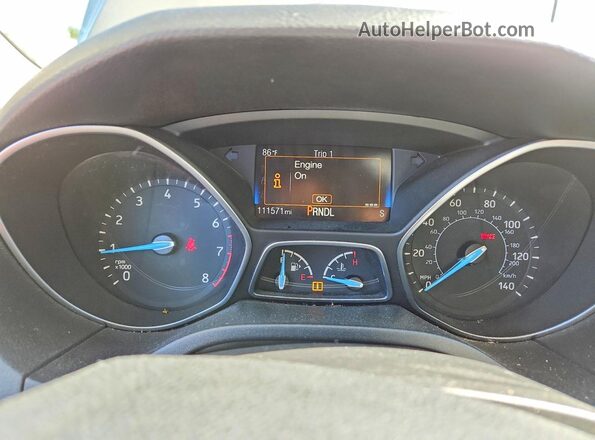 1FADP3F26HL300391 2017 FORD FOCUS Beige Вид щитка приладів