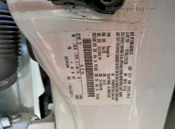 1FADP3F26JL206100 2018 FORD FOCUS White Вид наклейки з VIN-кодом