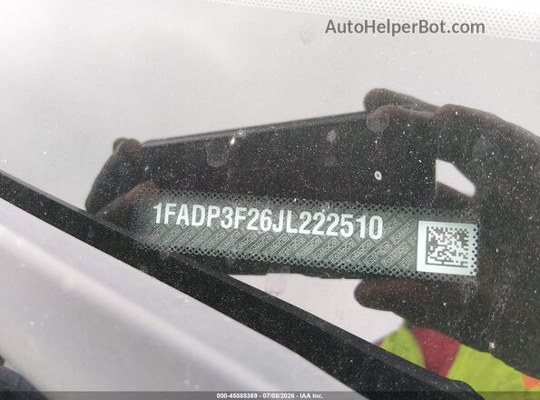 1FADP3F26JL222510 2018 FORD FOCUS Черный Вид подкапотного пространства