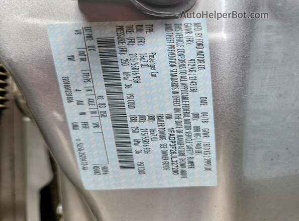 1FADP3F26JL327290 2018 FORD FOCUS Silver Widok komory silnika