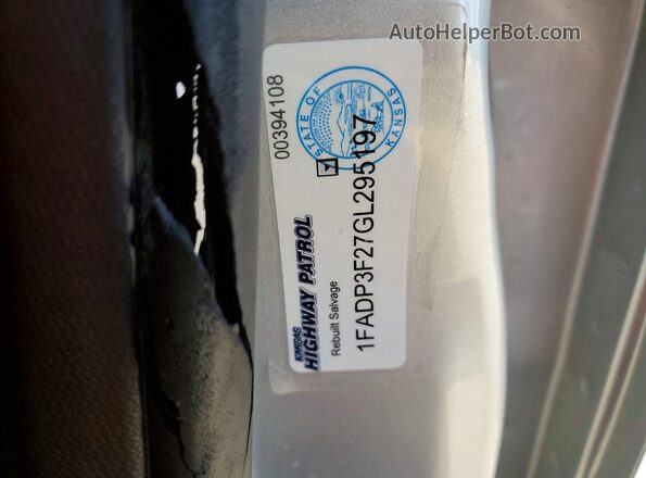 1FADP3F27GL295197 2016 FORD FOCUS Silver ძრავის განყოფილების ხედი