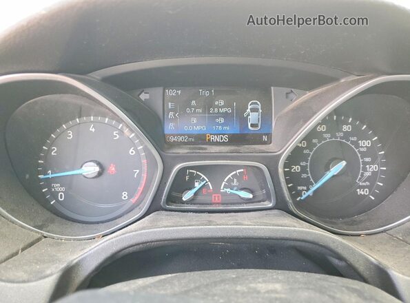 1FADP3F27GL295197 2016 FORD FOCUS Silver ხელსაწყოთა პანელის ხედი