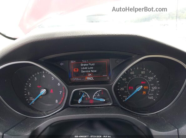 1FADP3F27GL368567 2016 FORD FOCUS Red უკანა სავარძლების ხედი