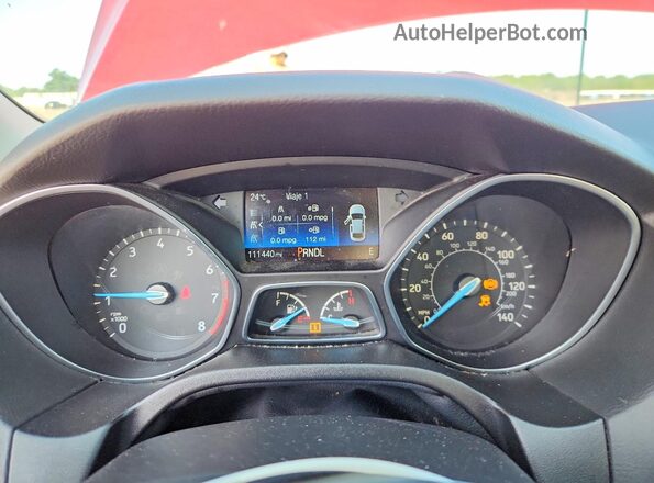 1FADP3F27GL388981 2016 FORD FOCUS Burgundy Instrument cluster view