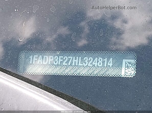 1FADP3F27HL324814 2017 FORD FOCUS Champagne Widok komory silnika