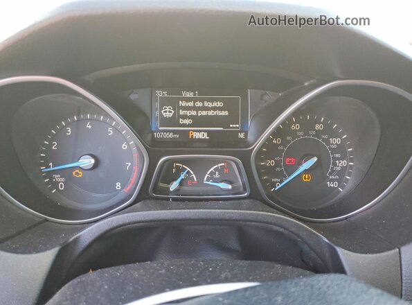 1FADP3F27JL205196 2018 FORD FOCUS Silver Widok zestawu wskaźników