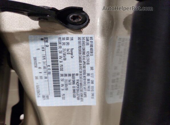 1FADP3F28JL227689 2018 FORD FOCUS Tan Вид наклейки з VIN-кодом
