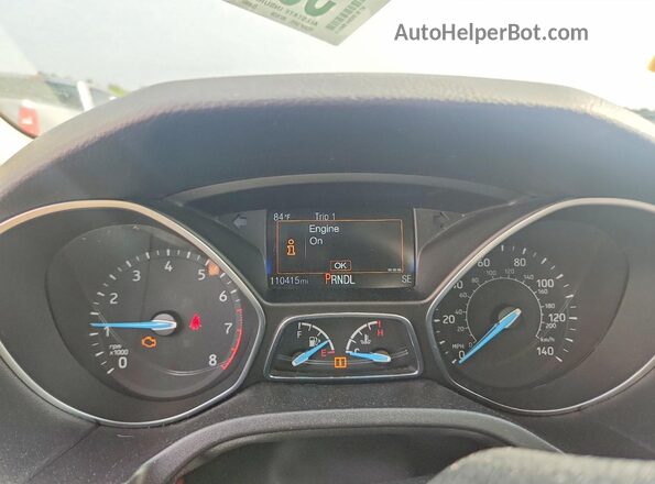 1FADP3F29HL213942 2017 FORD FOCUS Gray Вид щитка приладів
