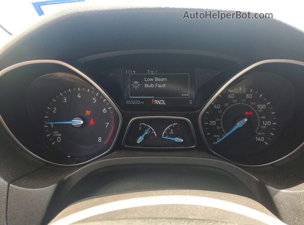1FADP3F2XGL222664 2016 FORD FOCUS Черный Вид щитка приборов