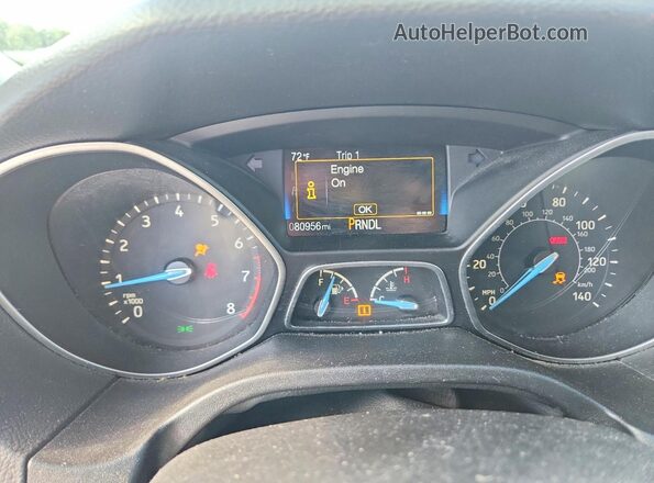 1FADP3F2XGL267409 2016 FORD FOCUS White Instrument cluster view