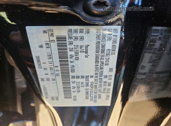 1FADP3F2XJL257051 2018 FORD FOCUS Black VIN კოდის სტიკერის ხედი