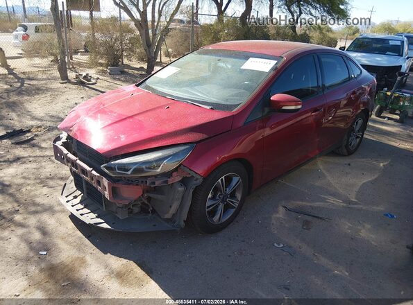 1FADP3FE2HL285009 2017 FORD FOCUS Red Առջևի ձախ երեք քառորդ տեսարան