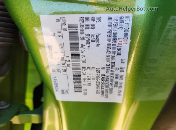 1FADP3FE6JL266503 2018 FORD FOCUS Green Շարժիչի բաժամունքի տեսք