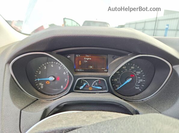 1FADP3FE7HL260025 2017 FORD FOCUS White Вид щитка приладів