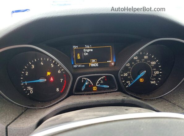 1FADP3FE8JL222681 2018 FORD FOCUS White Instrument cluster view