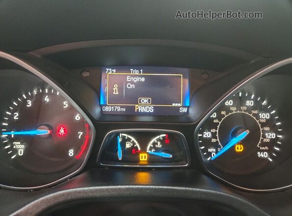 1FADP3FE9GL361033 2016 FORD FOCUS Красный Вид щитка приборов