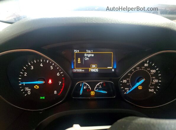 1FADP3FEXHL345666 2017 FORD FOCUS Red Vista del cuadro de instrumentos