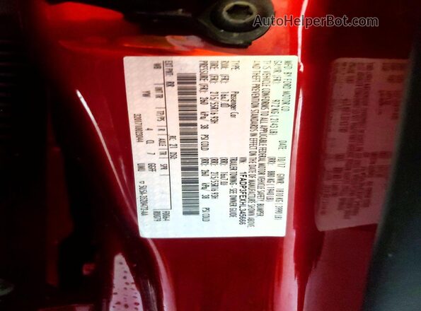 1FADP3FEXHL345666 2017 FORD FOCUS Red Vista del compartimento del motor