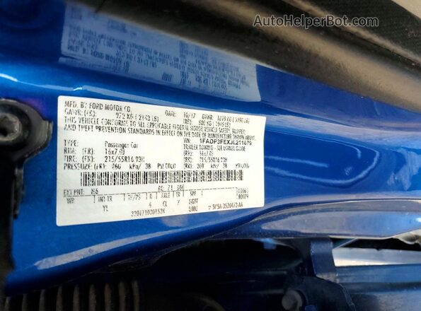 1FADP3FEXJL211679 2018 FORD FOCUS Blue Engine compartment view