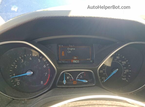 1FADP3FEXJL325312 2018 FORD FOCUS Blue ხელსაწყოთა პანელის ხედი