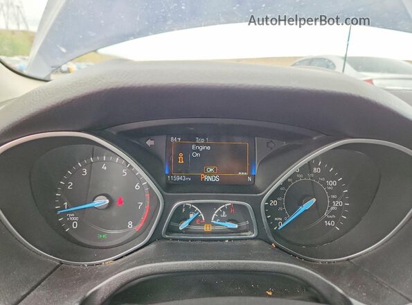 1FADP3H25HL205592 2017 FORD FOCUS Blue Вид щитка приладів