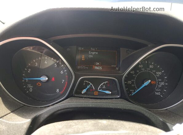 1FADP3H28HL313088 2017 FORD FOCUS Blue Вид щитка приладів