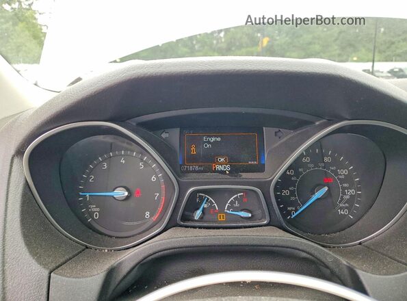 1FADP3H28JL233652 2018 FORD FOCUS White Vista del cuadro de instrumentos