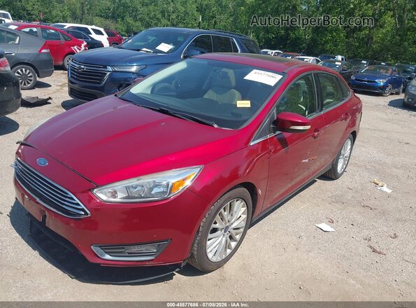 1FADP3J24HL272355 2017 FORD FOCUS Red წინა მარცხენა ხედი სამი მეოთხედიდან