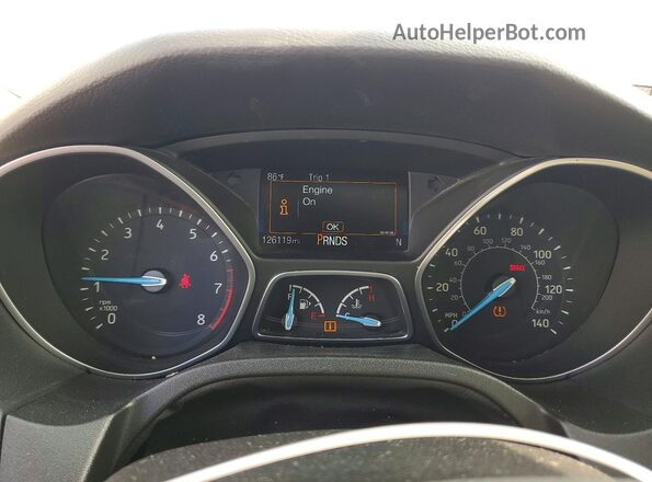 1FADP3J2XGL306281 2016 FORD FOCUS White Instrument cluster view