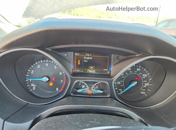 1FADP3J2XHL291363 2017 FORD FOCUS Gray Instrument cluster view