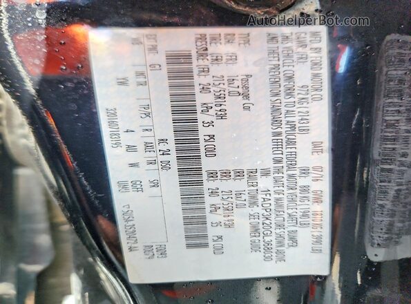 1FADP3K20GL368030 2016 FORD FOCUS Black Շարժիչի բաժամունքի տեսք