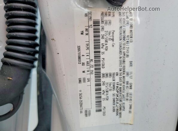 1FADP3K20JL218006 2018 FORD FOCUS White Widok komory silnika