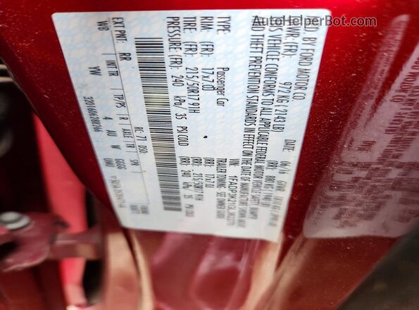 1FADP3K21GL362270 2016 FORD FOCUS Red Engine compartment view