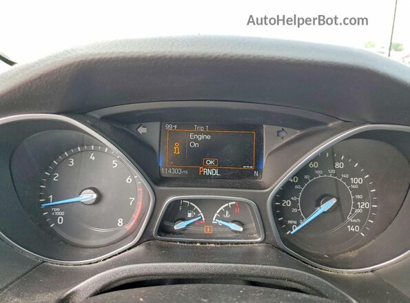1FADP3K24GL245475 2016 FORD FOCUS Gray Вид щитка приладів