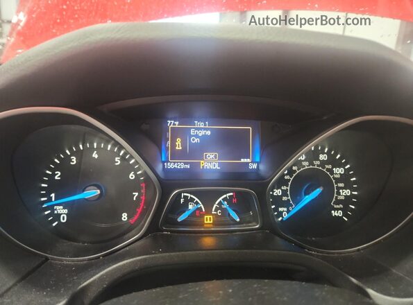 1FADP3K25GL376785 2016 FORD FOCUS Red Вид щитка приладів