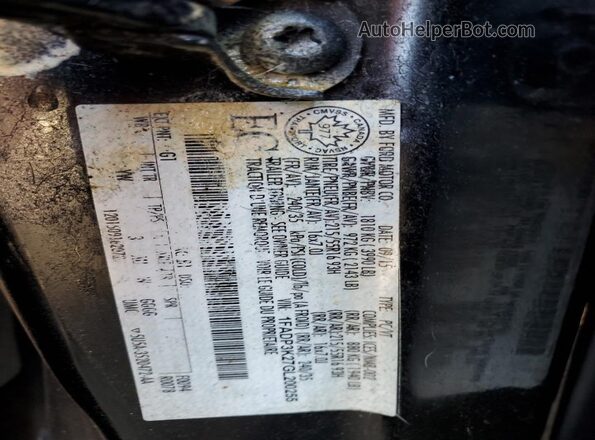 1FADP3K27GL200255 2016 FORD FOCUS Black Widok komory silnika