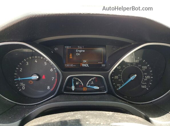 1FADP3K27GL358773 2016 FORD FOCUS Gray Instrument cluster view
