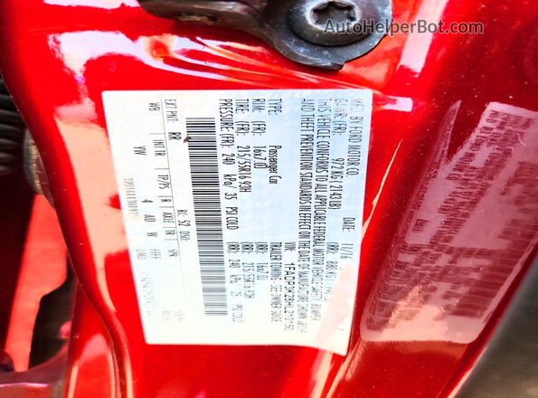 1FADP3K28HL210150 2017 FORD FOCUS Красный Вид наклейки с VIN-кодом