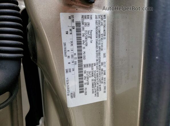 1FADP3K28HL278741 2017 FORD FOCUS Tan Vista del compartimento del motor