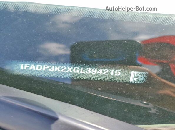 1FADP3K2XGL394215 2016 FORD FOCUS Gray Vista de la etiqueta del VIN