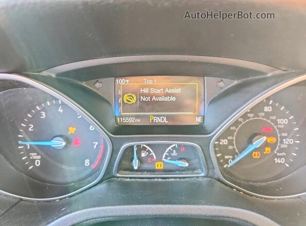 1FADP3K2XHL205614 2017 FORD FOCUS Red Вид щитка приладів