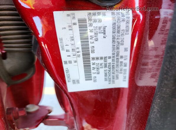 1FADP3K2XHL205614 2017 FORD FOCUS Red Вид наклейки з VIN-кодом